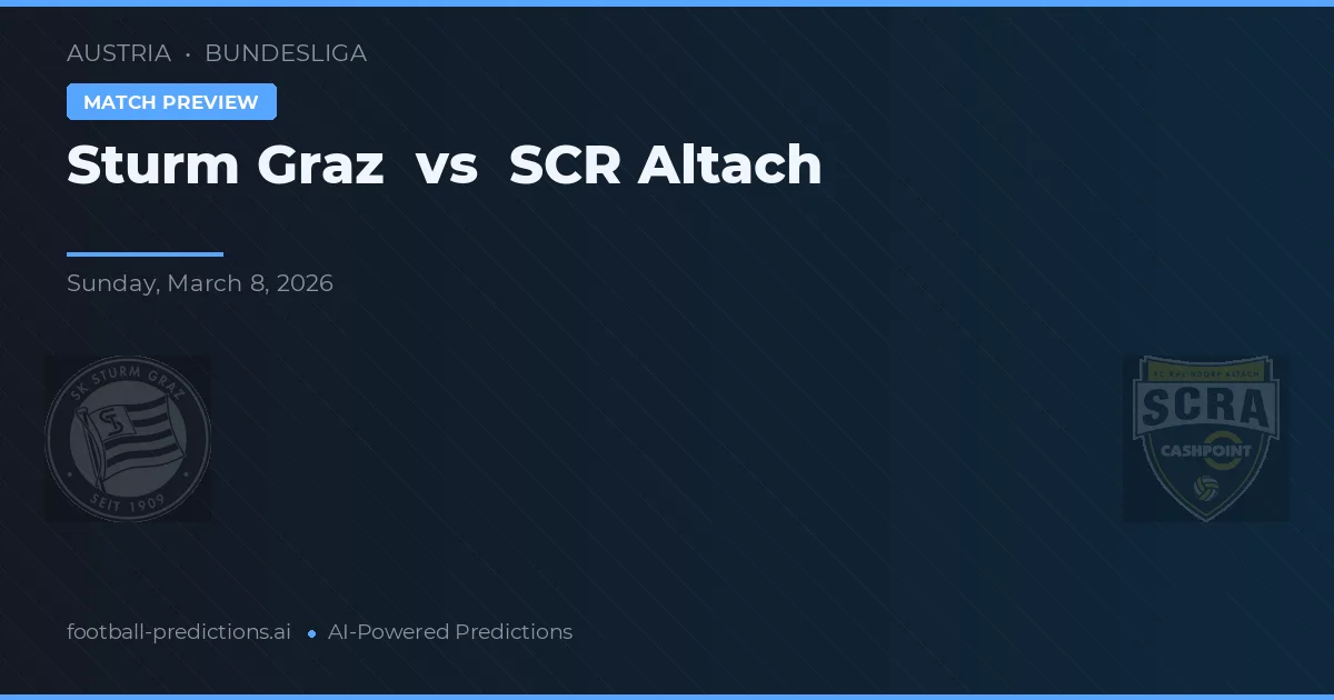 Sturm Graz vs SCR Altach — voorspelling en vooruitblik wedstrijd