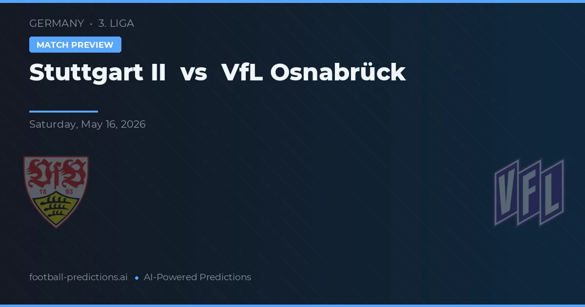 Stuttgart II vs VfL Osnabrück — voorspelling en vooruitblik wedstrijd
