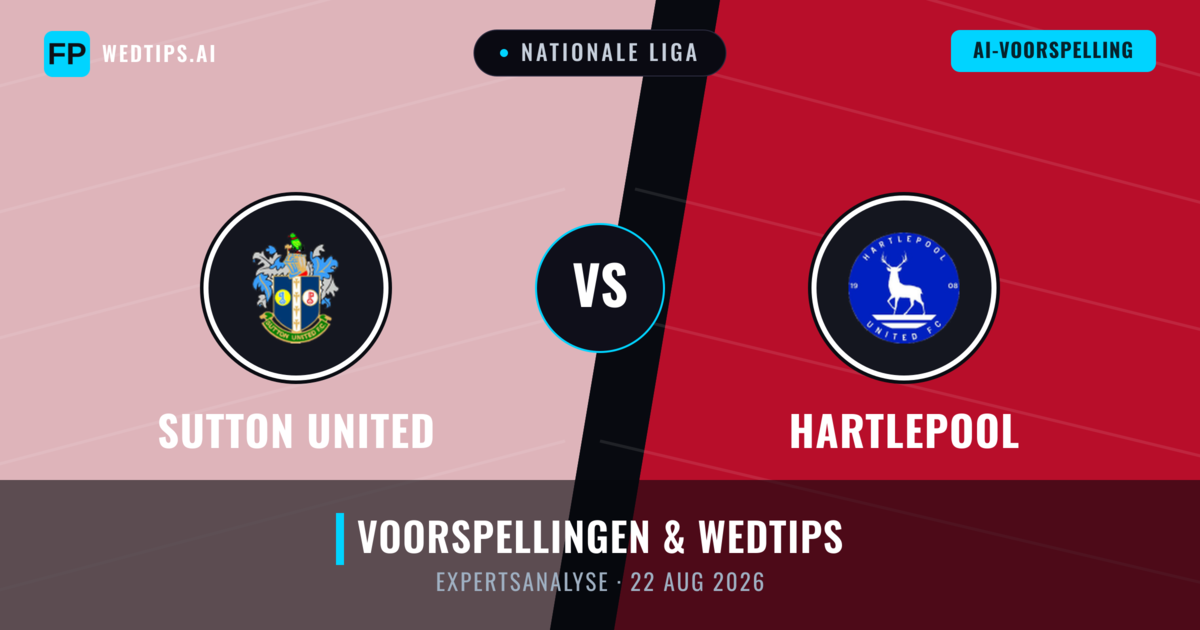 Sutton United vs Hartlepool — voorspelling en vooruitblik wedstrijd