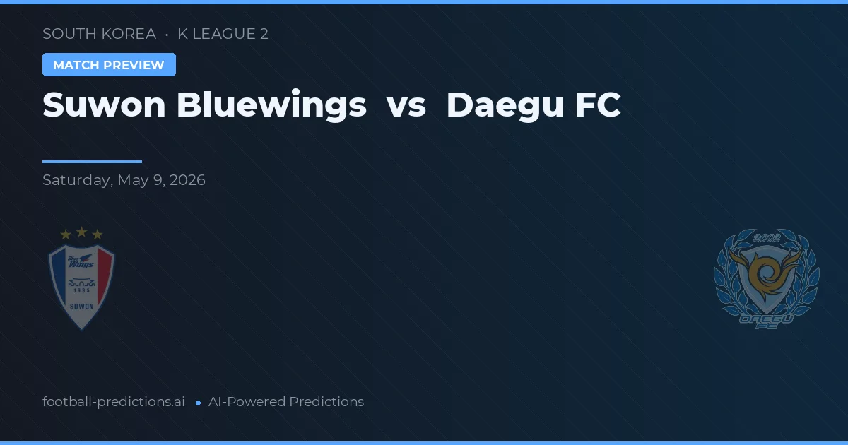 Suwon Bluewings vs Daegu FC — voorspelling en vooruitblik wedstrijd