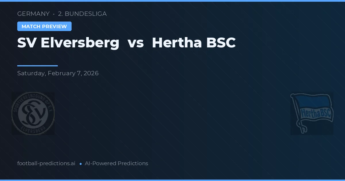 SV Elversberg vs Hertha BSC — voorspelling en vooruitblik wedstrijd