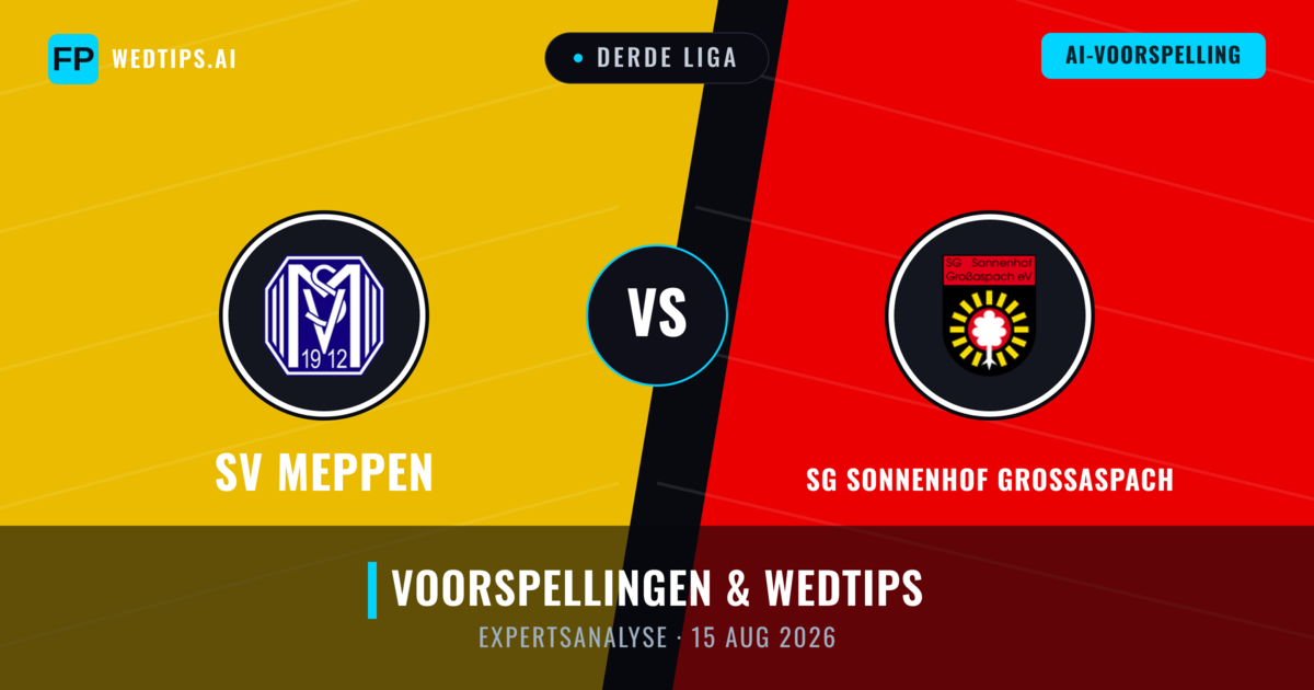 SV Meppen vs SG Sonnenhof Großaspach — voorspelling en vooruitblik wedstrijd