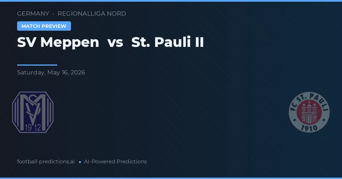 SV Meppen vs St. Pauli II — voorspelling en vooruitblik wedstrijd