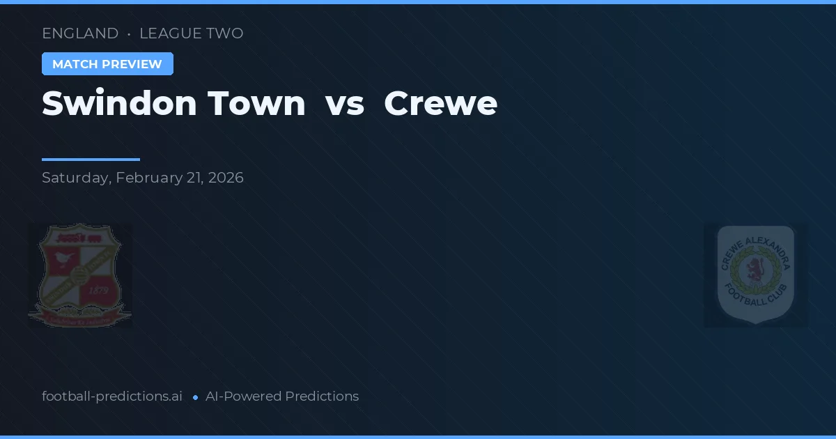 Swindon Town vs Crewe — voorspelling en vooruitblik wedstrijd