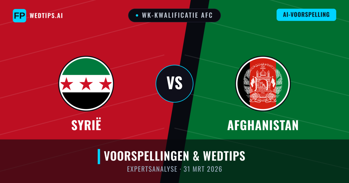 Syrië vs Afghanistan — voorspelling en vooruitblik wedstrijd