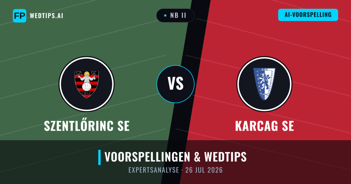 Szentlőrinc SE vs Karcag SE — voorspelling en vooruitblik wedstrijd