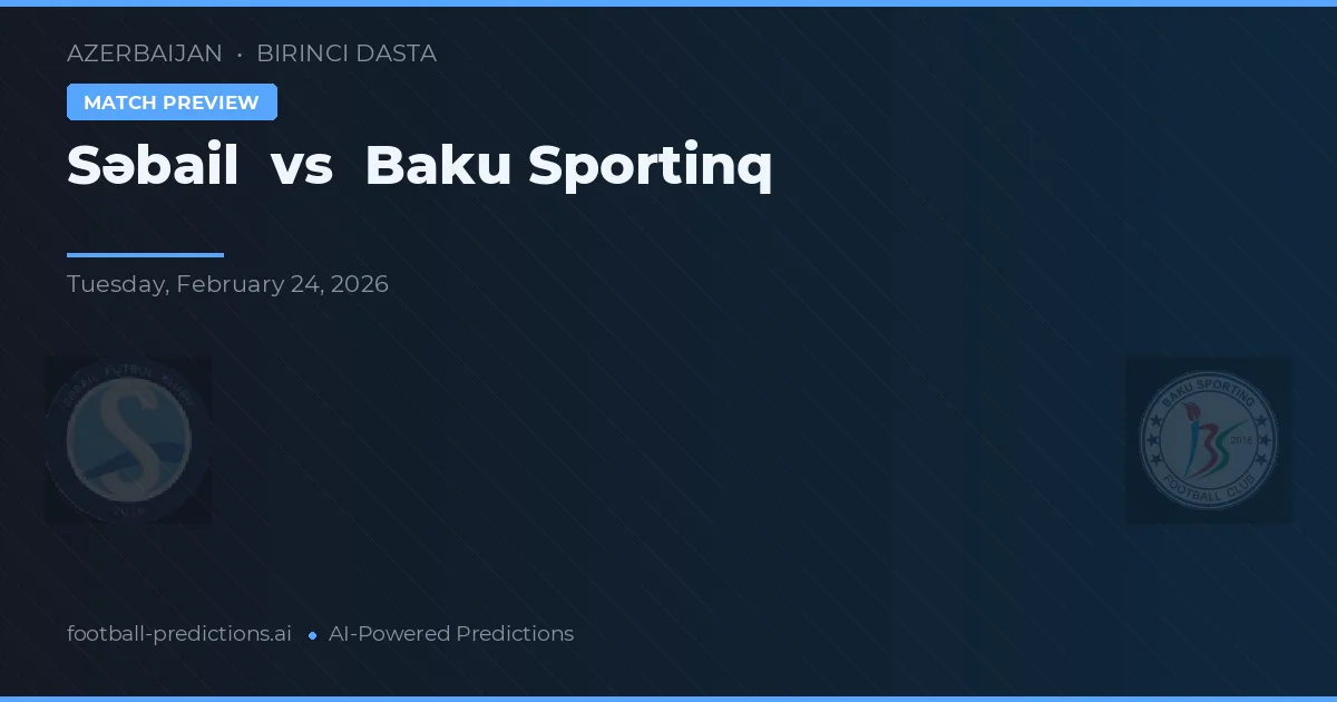 Səbail vs Baku Sportinq — voorspelling en vooruitblik wedstrijd