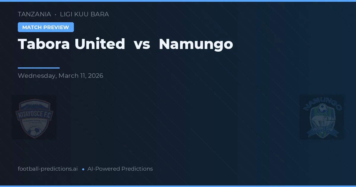 Tabora United vs Namungo — voorspelling en vooruitblik wedstrijd