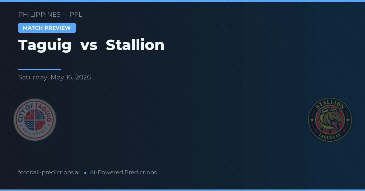 Taguig vs Stallion — voorspelling en vooruitblik wedstrijd