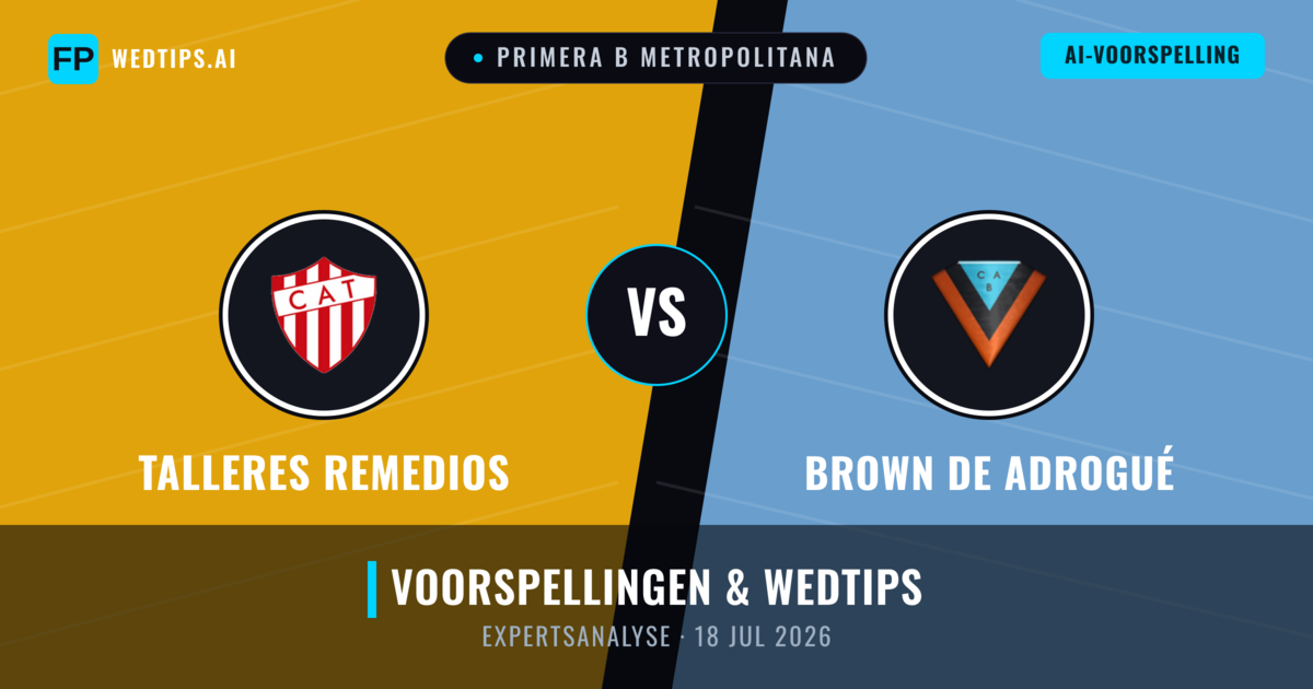 Talleres Remedios vs Brown de Adrogué — voorspelling en vooruitblik wedstrijd