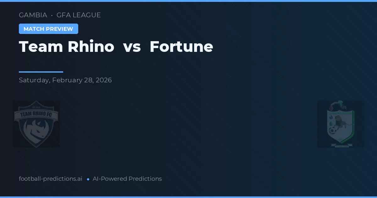 Team Rhino vs Fortune — voorspelling en vooruitblik wedstrijd