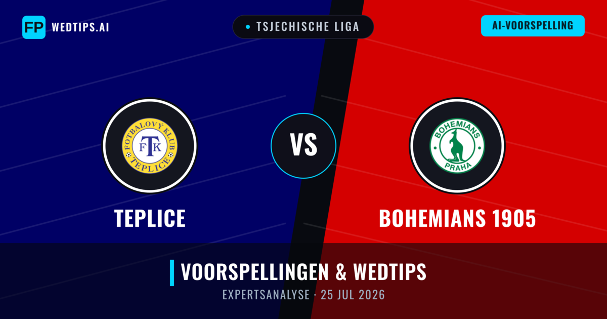 Teplice vs Bohemians 1905 — voorspelling en vooruitblik wedstrijd