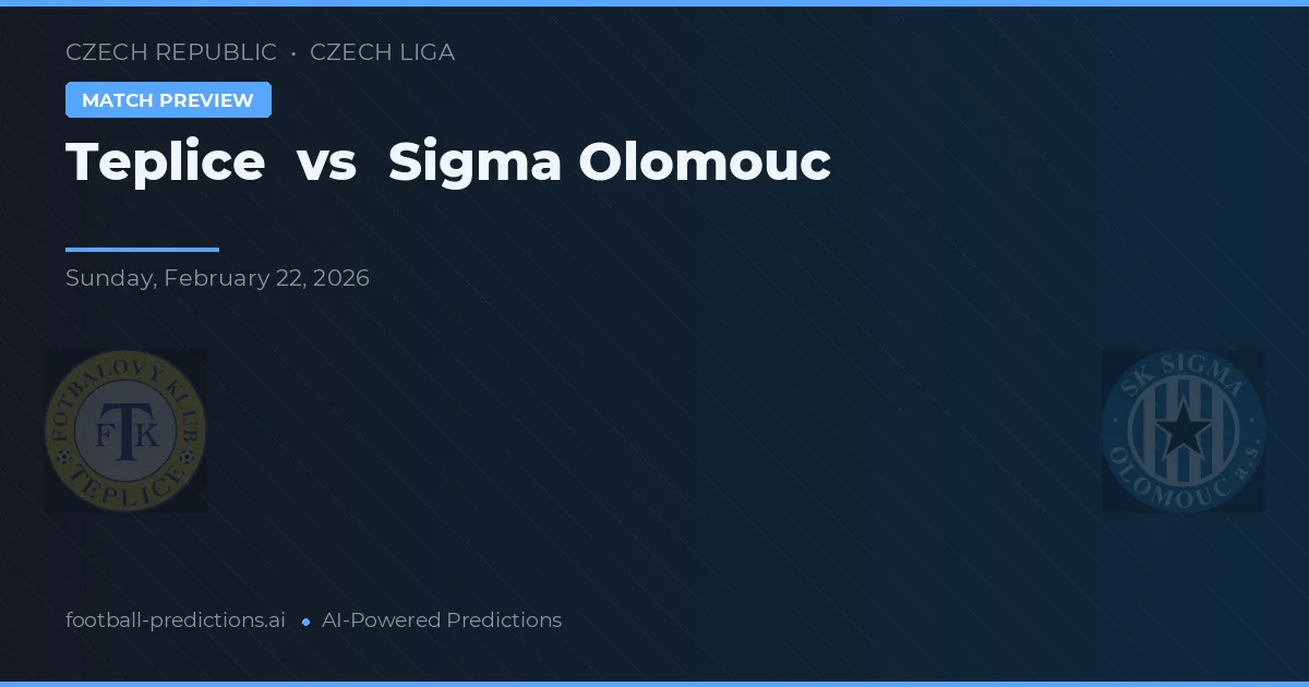 Teplice vs Sigma Olomouc — voorspelling en vooruitblik wedstrijd