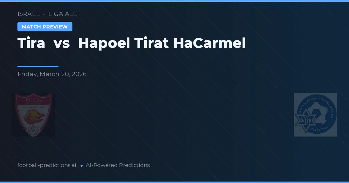 Tira vs Hapoel Tirat HaCarmel — voorspelling en vooruitblik wedstrijd