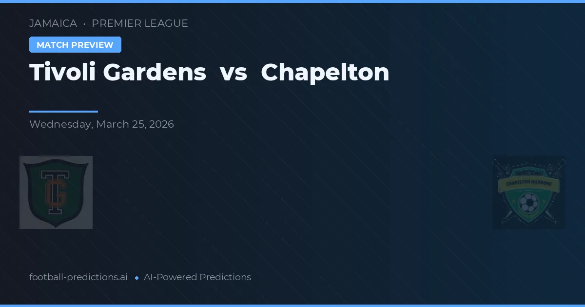 Tivoli Gardens vs Chapelton — voorspelling en vooruitblik wedstrijd