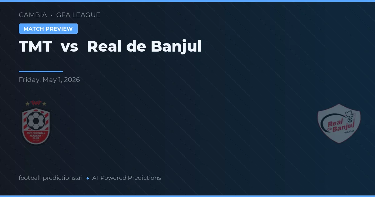 TMT vs Real de Banjul — voorspelling en vooruitblik wedstrijd
