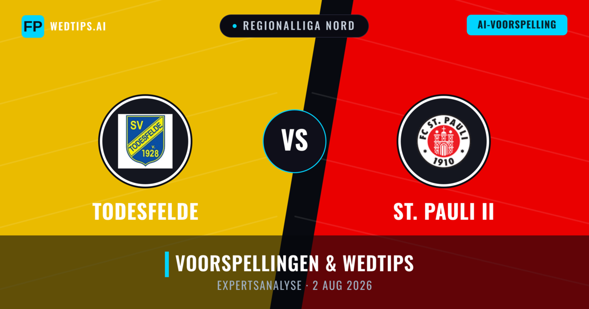 Todesfelde vs St. Pauli II — voorspelling en vooruitblik wedstrijd