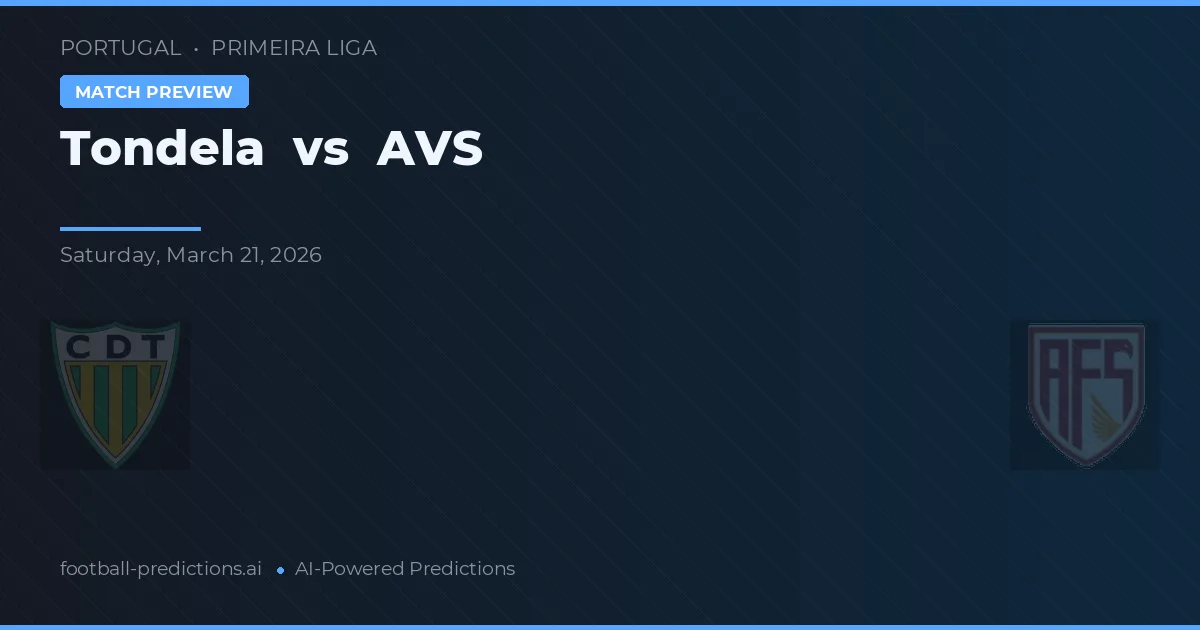 Tondela vs AVS — voorspelling en vooruitblik wedstrijd
