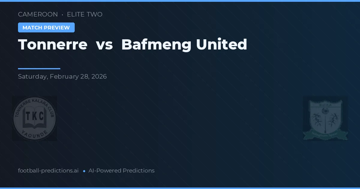 Tonnerre vs Bafmeng United — voorspelling en vooruitblik wedstrijd