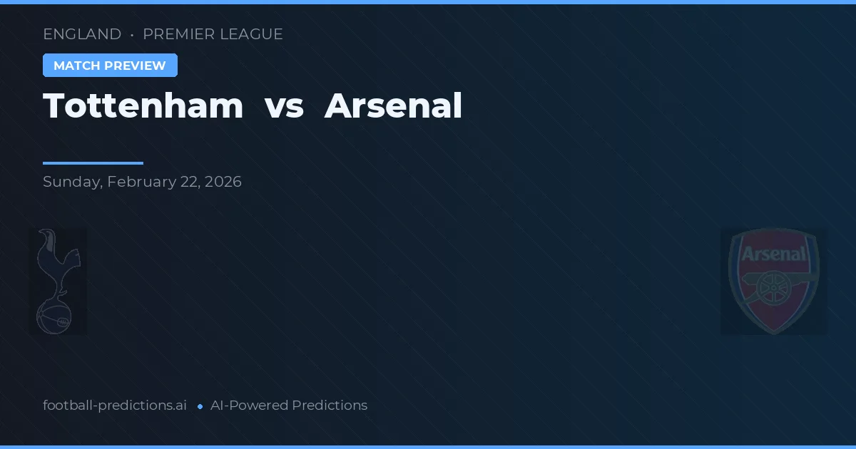 Tottenham vs Arsenal — voorspelling en vooruitblik wedstrijd