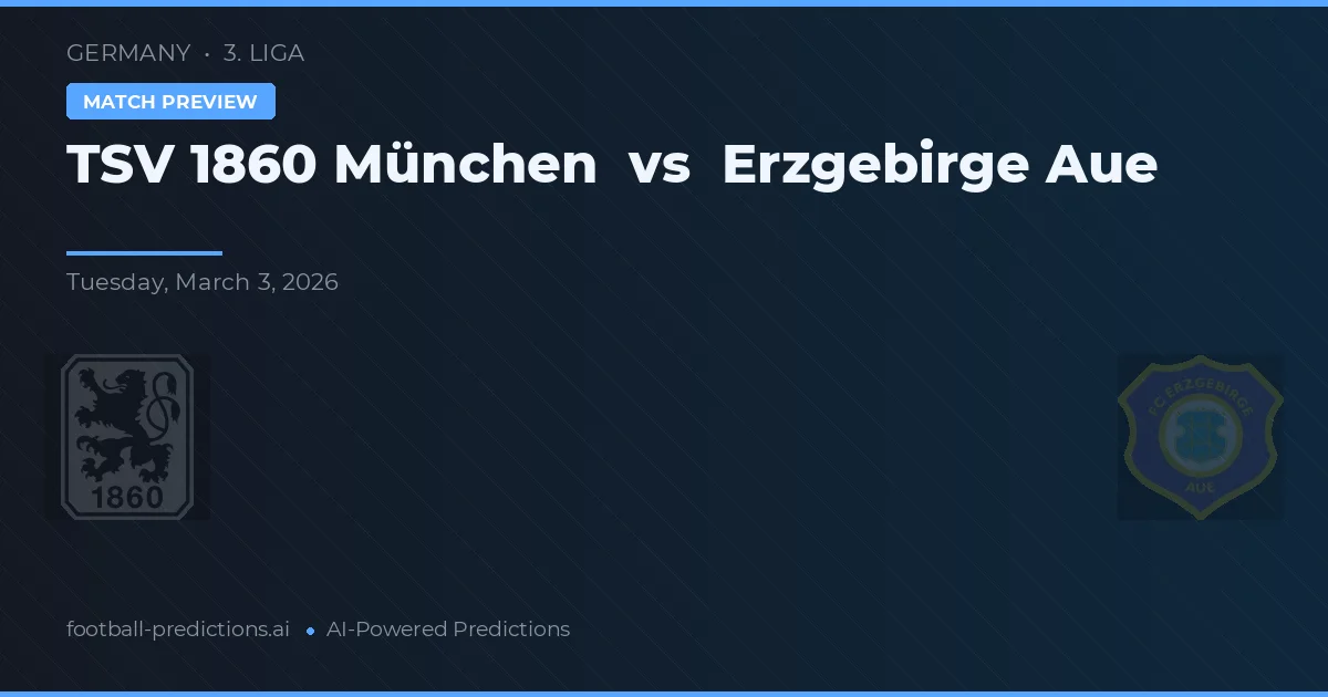 TSV 1860 München vs Erzgebirge Aue — voorspelling en vooruitblik wedstrijd