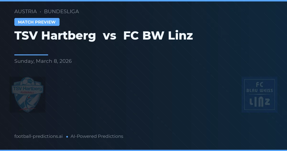 TSV Hartberg vs FC Blau-Weiss Linz — voorspelling en vooruitblik wedstrijd