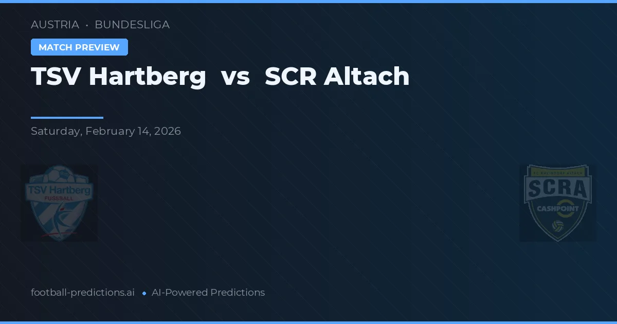 TSV Hartberg vs SCR Altach — voorspelling en vooruitblik wedstrijd