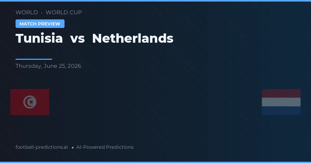 Tunesië vs Nederland — voorspelling en vooruitblik wedstrijd