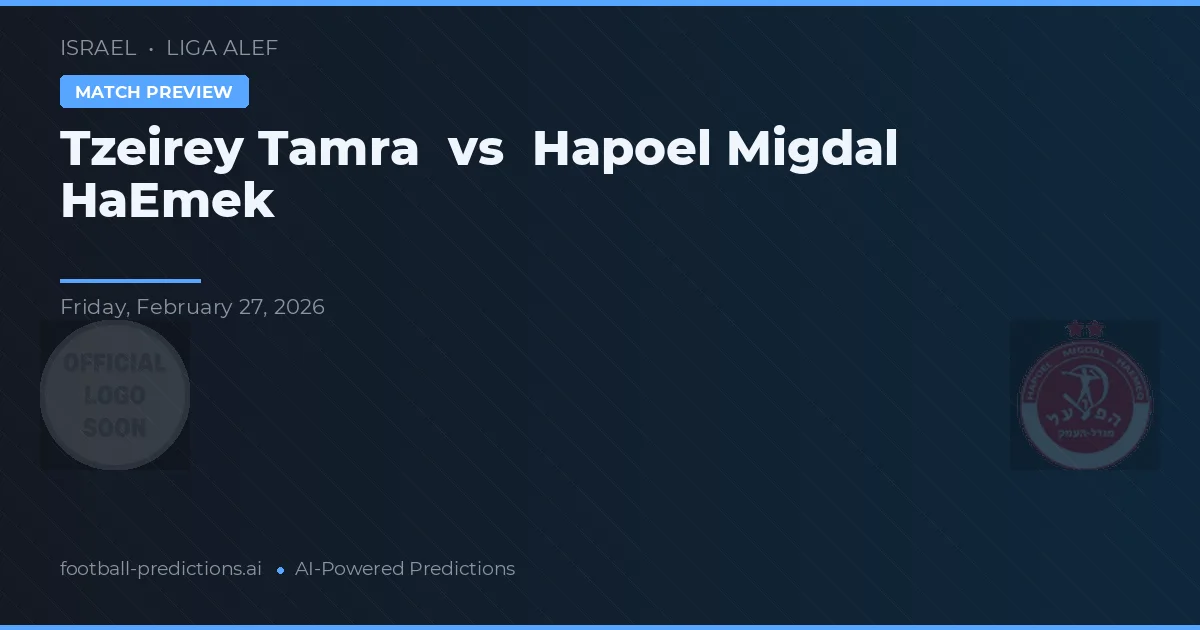 Tzeirey Tamra vs Hapoel Migdal HaEmek — voorspelling en vooruitblik wedstrijd