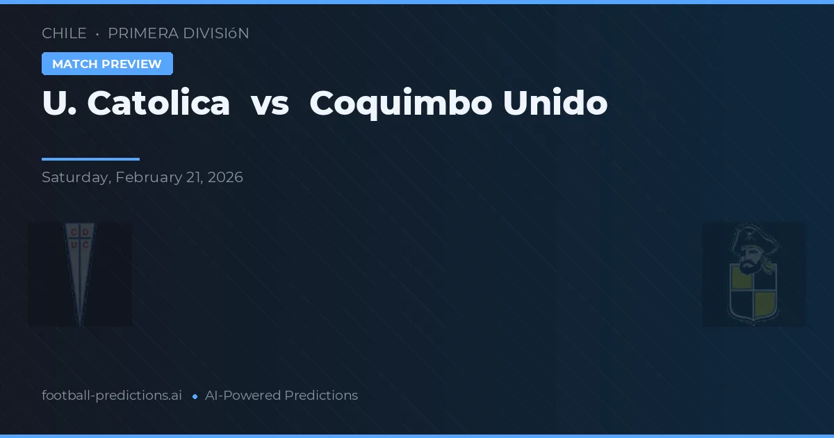 U. Católica vs Coquimbo Unido — voorspelling en vooruitblik wedstrijd