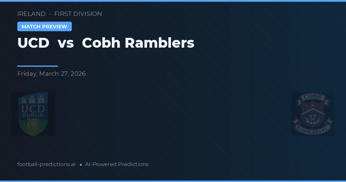UCD vs Cobh Ramblers — voorspelling en vooruitblik wedstrijd