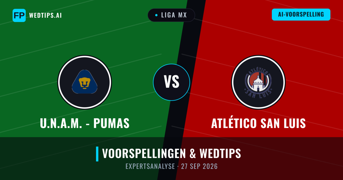 U.N.A.M. - Pumas vs Atlético San Luis — voorspelling en vooruitblik wedstrijd