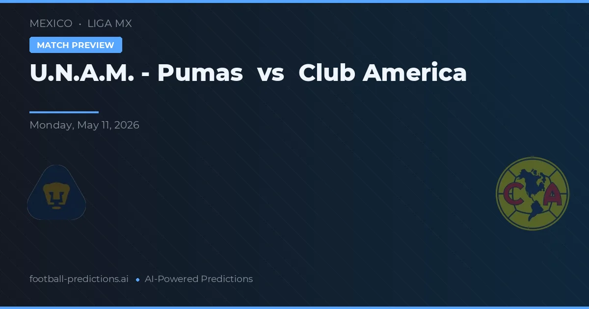 U.N.A.M. - Pumas vs Club América — voorspelling en vooruitblik wedstrijd