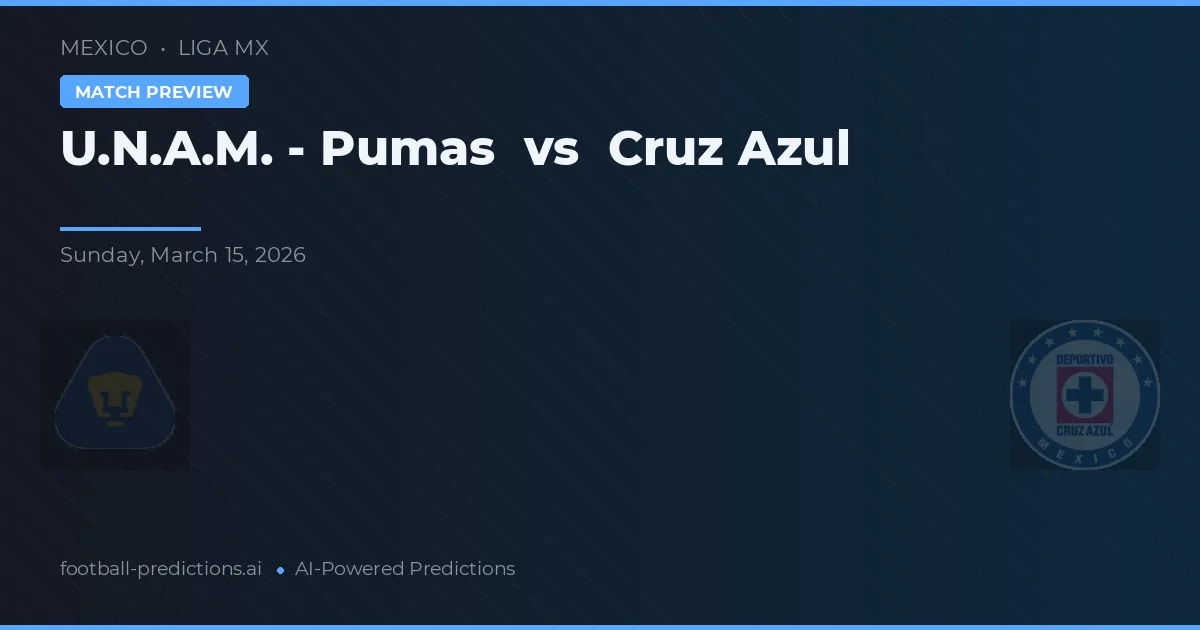 U.N.A.M. - Pumas vs Cruz Azul — voorspelling en vooruitblik wedstrijd