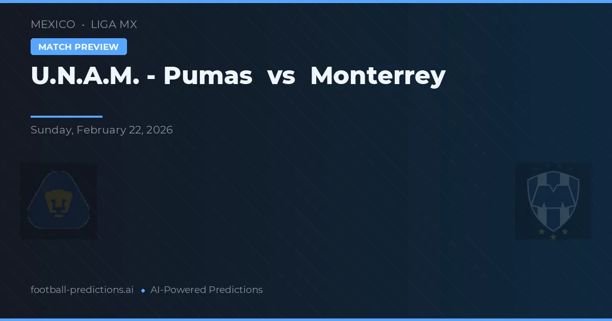 U.N.A.M. - Pumas vs Monterrey — voorspelling en vooruitblik wedstrijd