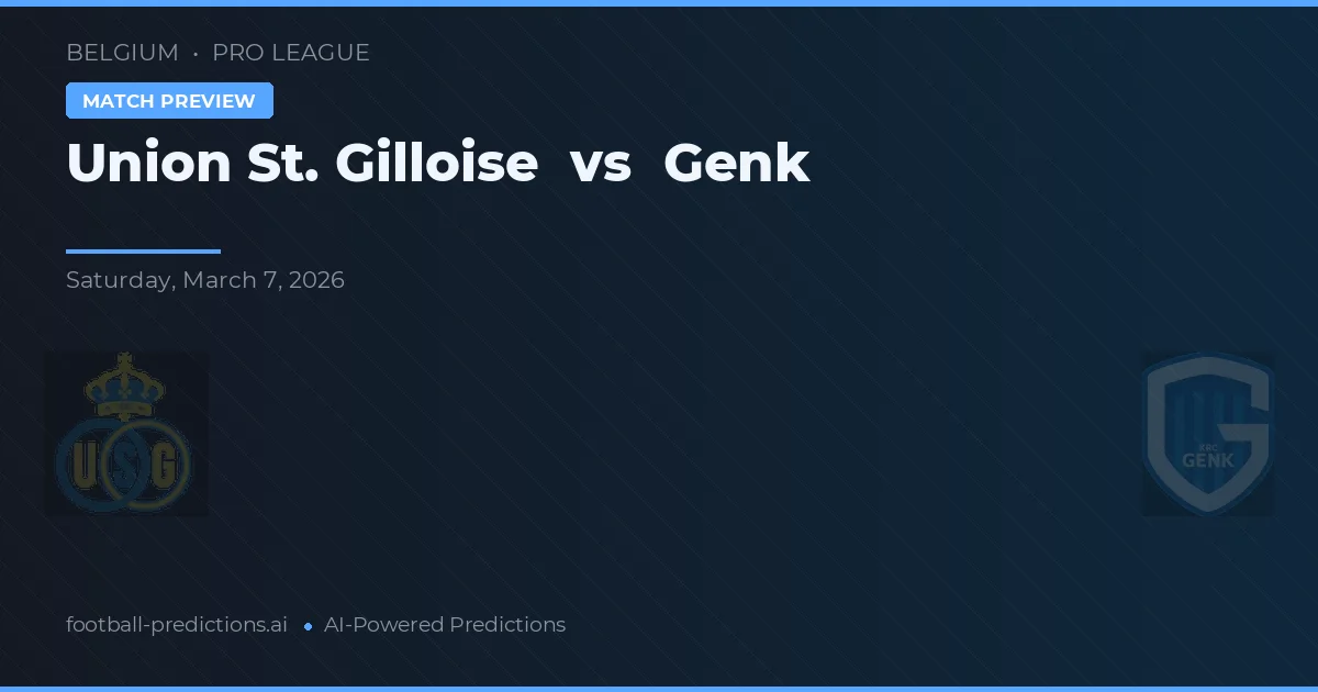 Union Saint-Gilloise vs Genk — voorspelling en vooruitblik wedstrijd