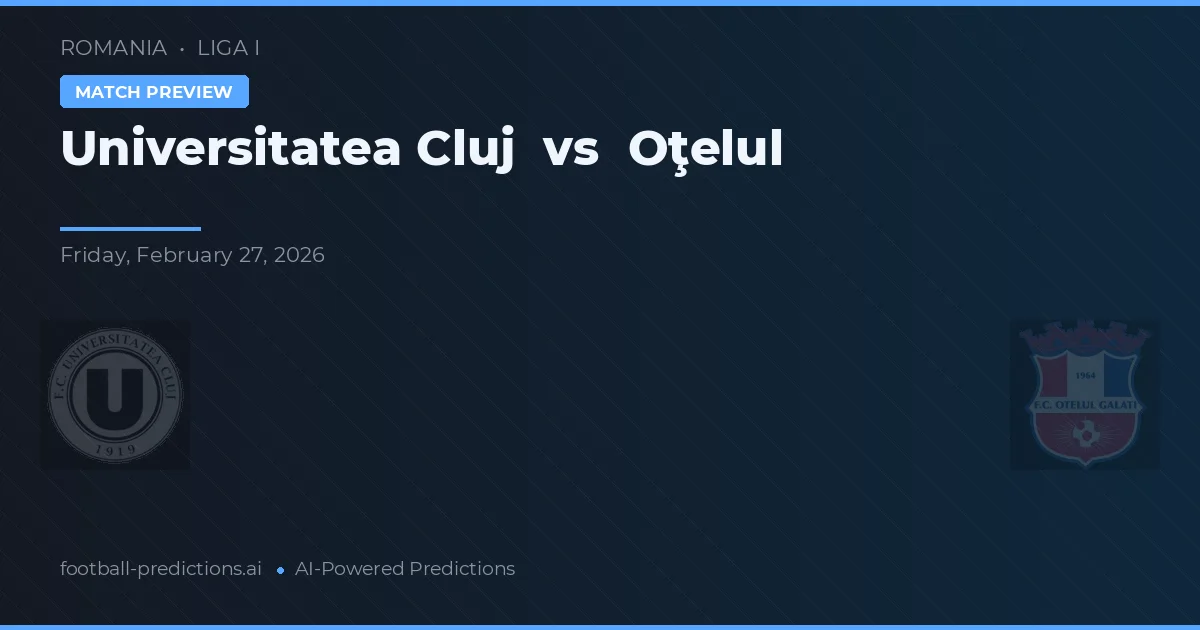 Universitatea Cluj vs Oţelul — voorspelling en vooruitblik wedstrijd
