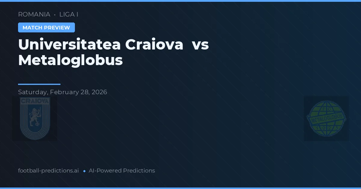 Universitatea Craiova vs Metaloglobus — voorspelling en vooruitblik wedstrijd
