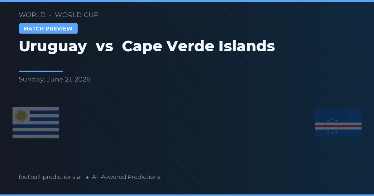 Uruguay vs Kaapverdië — voorspelling en vooruitblik wedstrijd