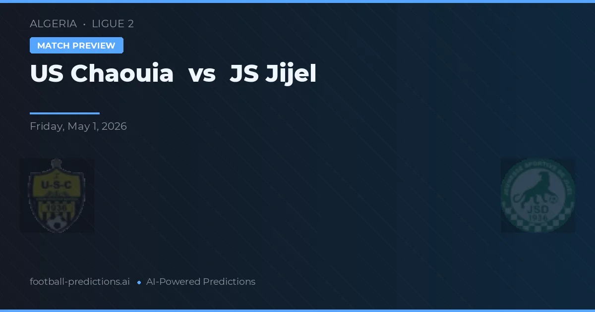US Chaouia vs JS Jijel — voorspelling en vooruitblik wedstrijd