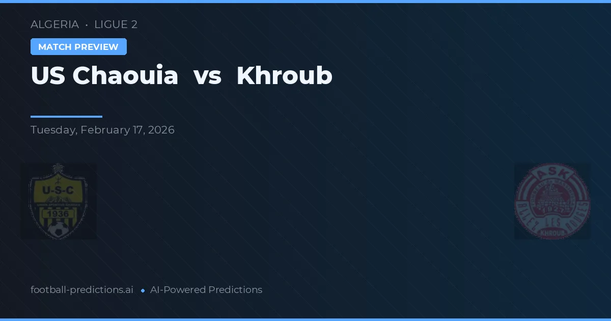 US Chaouia vs Khroub — voorspelling en vooruitblik wedstrijd