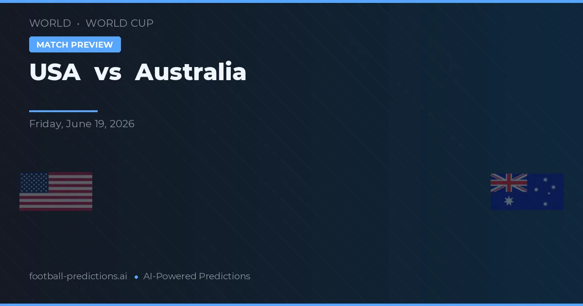 VS vs Australië — voorspelling en vooruitblik wedstrijd