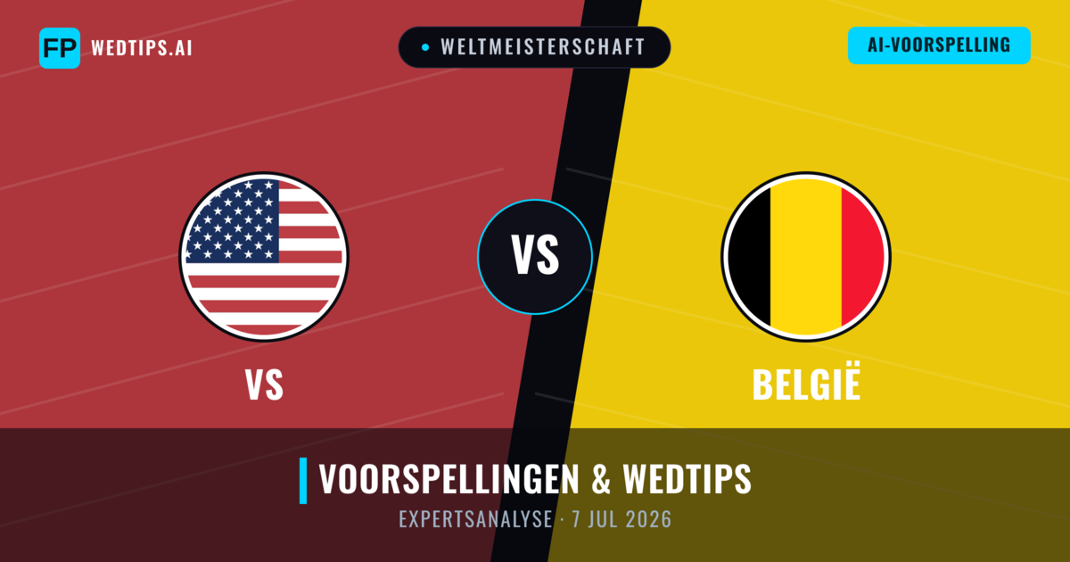 VS vs België — voorspelling en vooruitblik wedstrijd