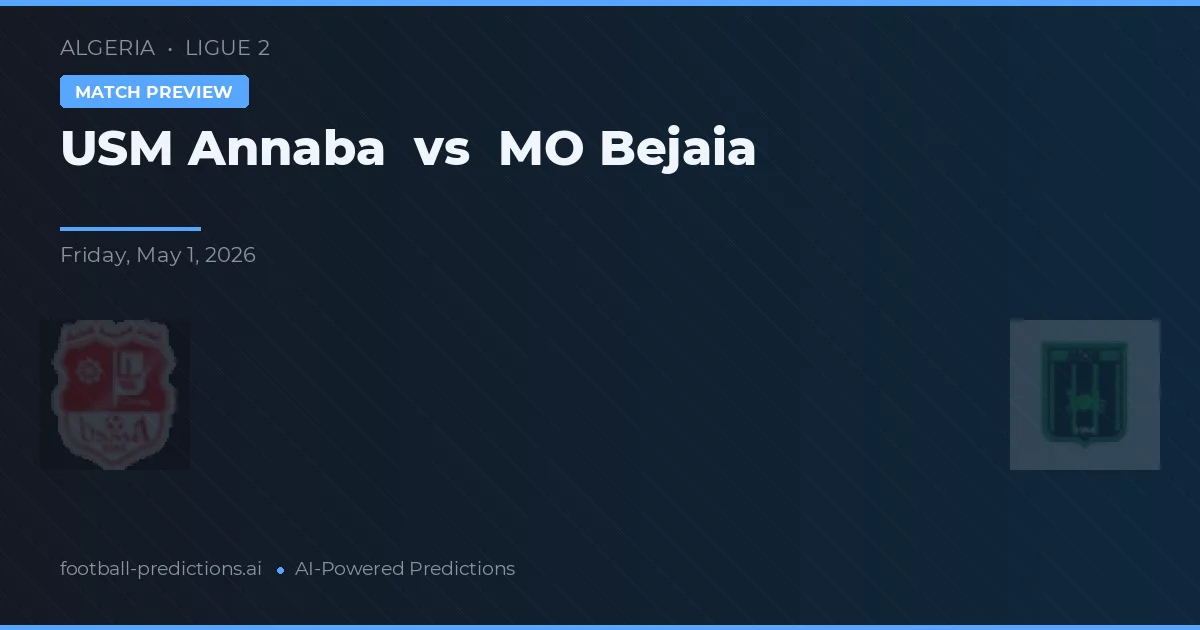 USM Annaba vs MO Bejaia — voorspelling en vooruitblik wedstrijd