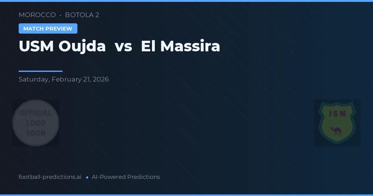 USM Oujda vs El Massira — voorspelling en vooruitblik wedstrijd