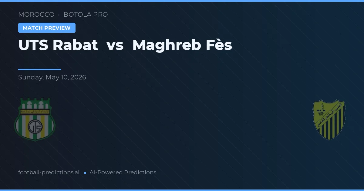 UTS Rabat vs Maghreb Fès — voorspelling en vooruitblik wedstrijd