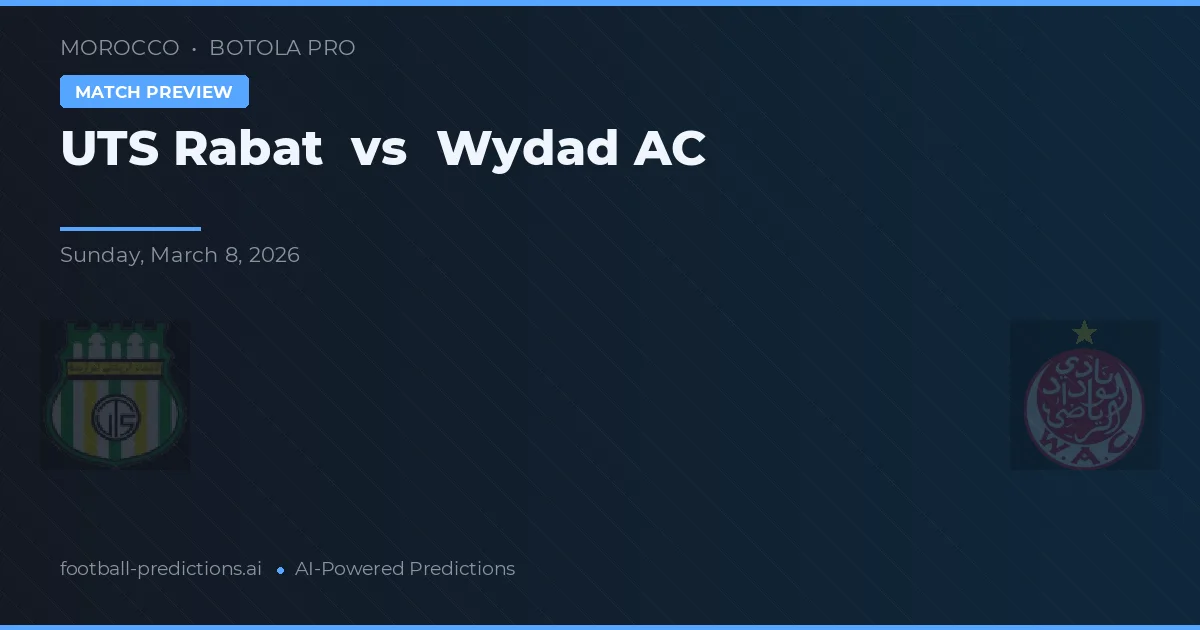 UTS Rabat vs Wydad AC — voorspelling en vooruitblik wedstrijd
