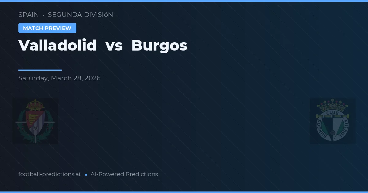 Valladolid vs Burgos — voorspelling en vooruitblik wedstrijd