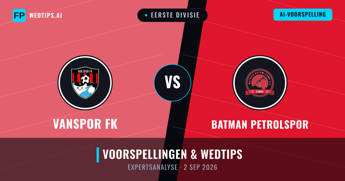 Vanspor FK vs Batman Petrolspor — voorspelling en vooruitblik wedstrijd