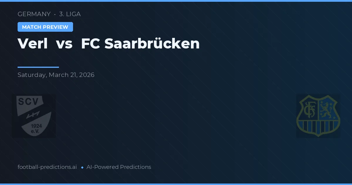 Verl vs FC Saarbrücken — voorspelling en vooruitblik wedstrijd